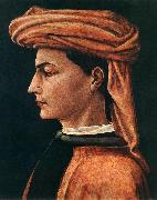 UCCELLO, Paolo Portrait of a Young Man wt oil